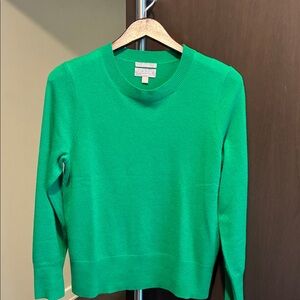 J. Crew Green Crewneck Sweater Cashmere Size Small